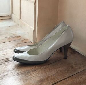 Sesto Meucci Vintage Leather Two Tone Pumps, 80s, Heels